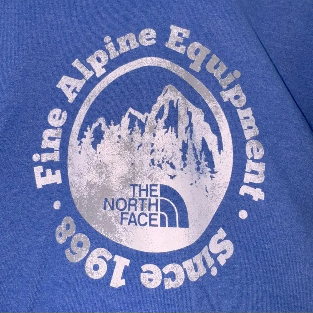 Men’s The North Face Pullover Hooded Sweatshirt Hoodie Blue size Medium